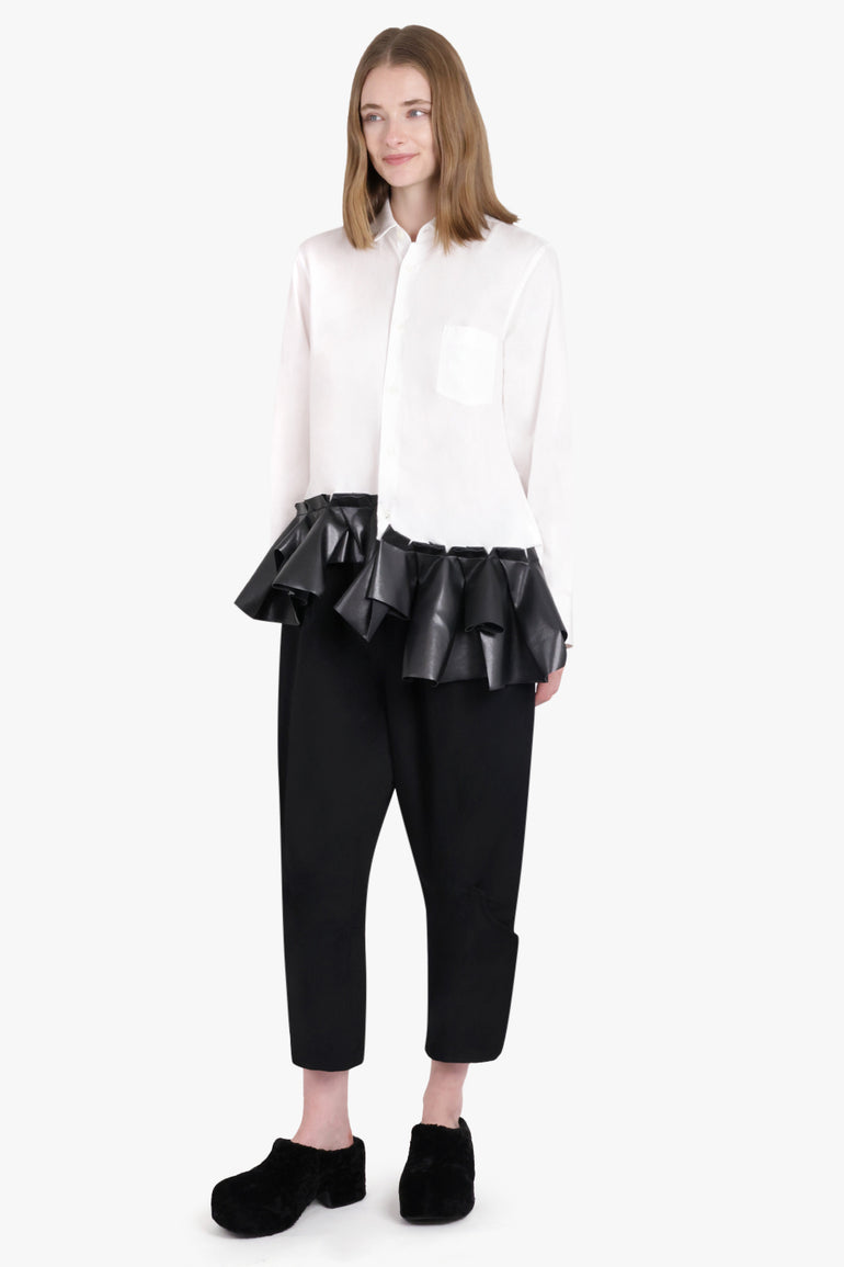 COMME DES GARCONS RTW Crop Tapered Elastic Waistband | Black