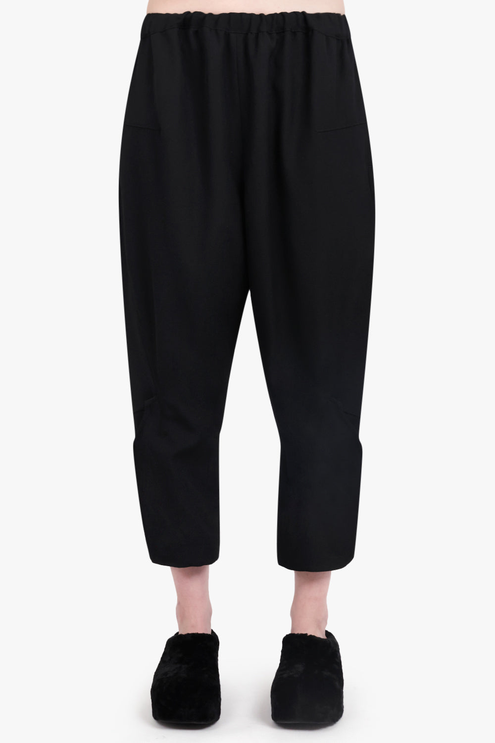 COMME DES GARCONS RTW Crop Tapered Elastic Waistband | Black