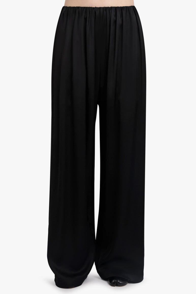 MM6 BY MAISON MARGIELA RTW Lining Look Fluid Wide Leg Pant | Black