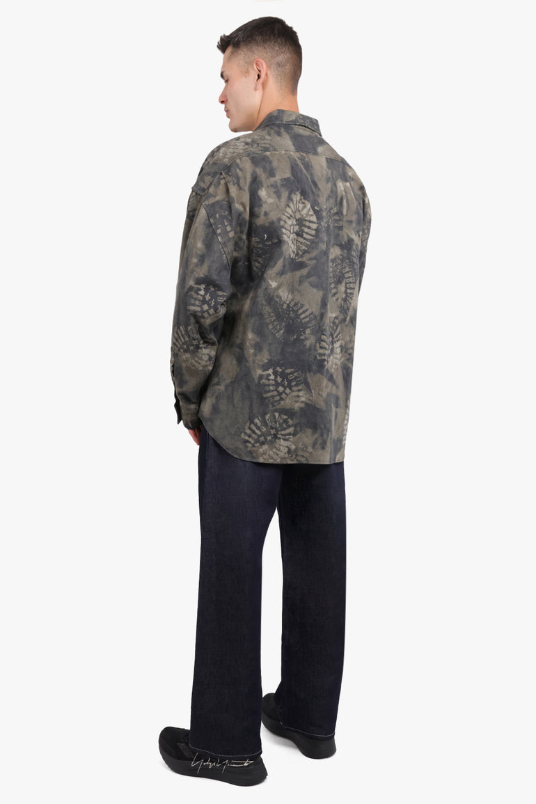 ACNE STUDIOS RTW Printed Effect Long Sleeve Shirt | Black