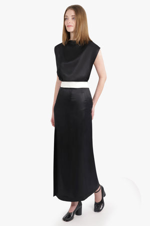 MM6 BY MAISON MARGIELA RTW Waistband Detail Maxi Skirt | Black