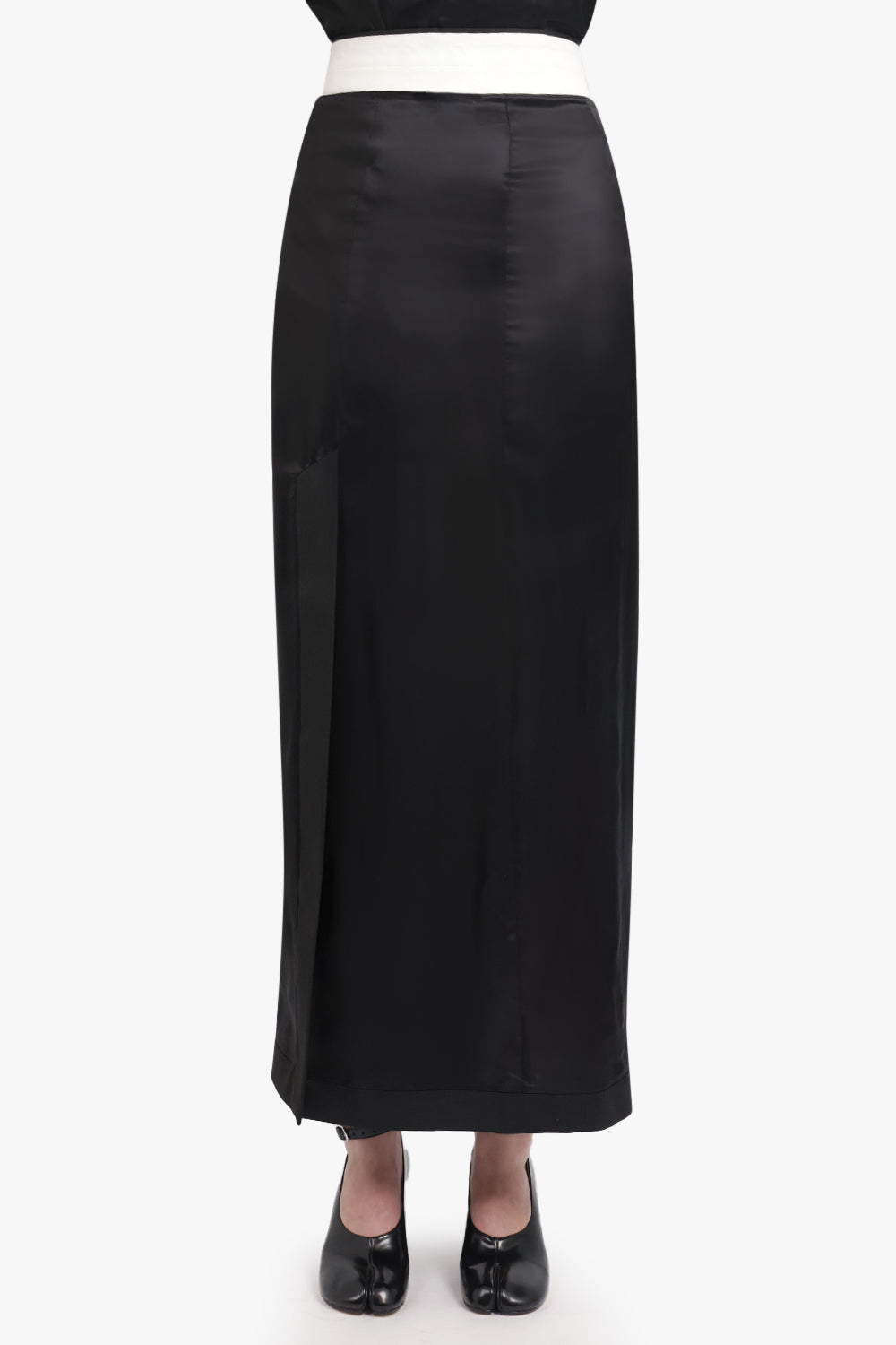 MM6 BY MAISON MARGIELA RTW Waistband Detail Maxi Skirt | Black