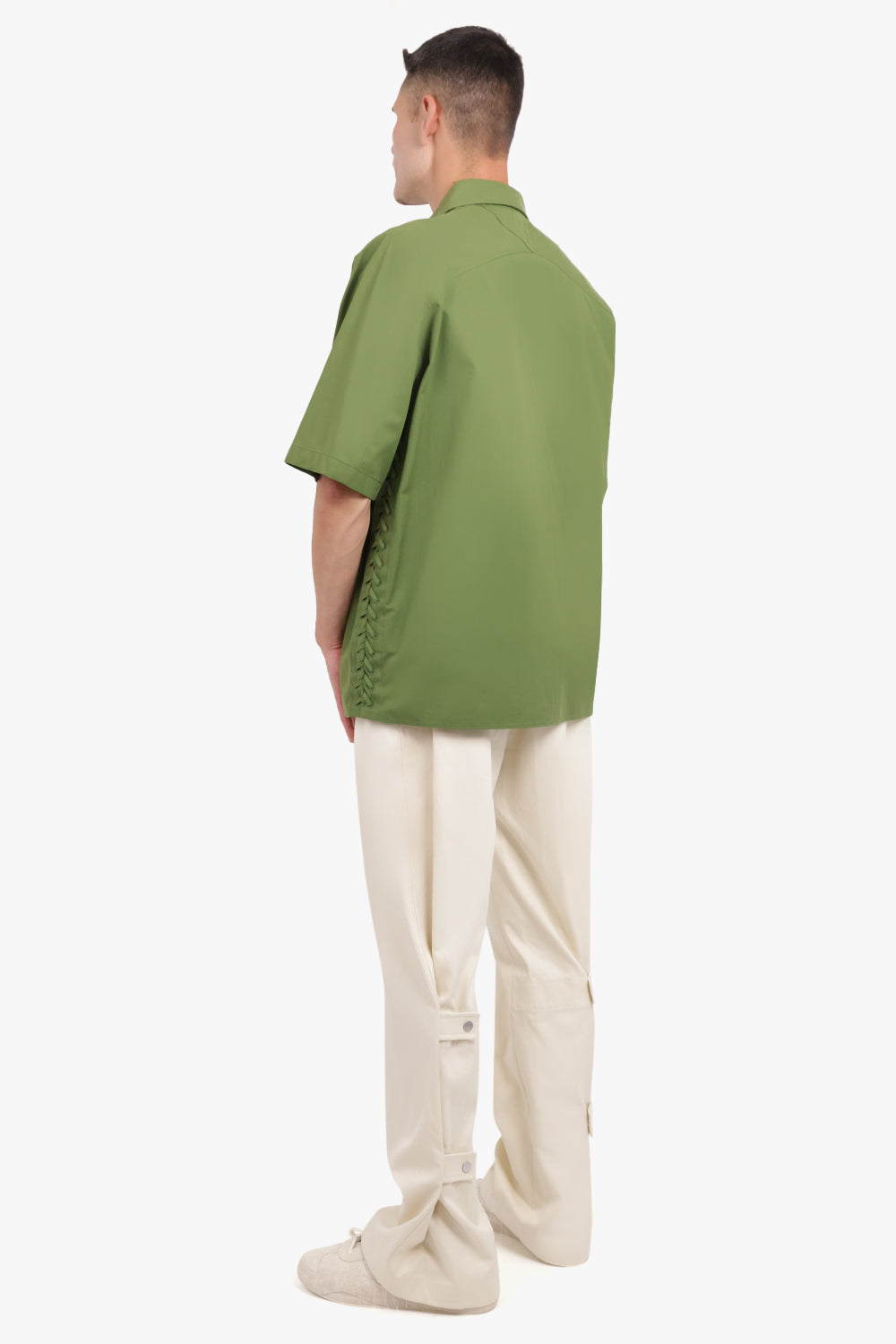 BOTTEGA VENETA RTW SANDED COTTON TROUSERS | SEA SALT