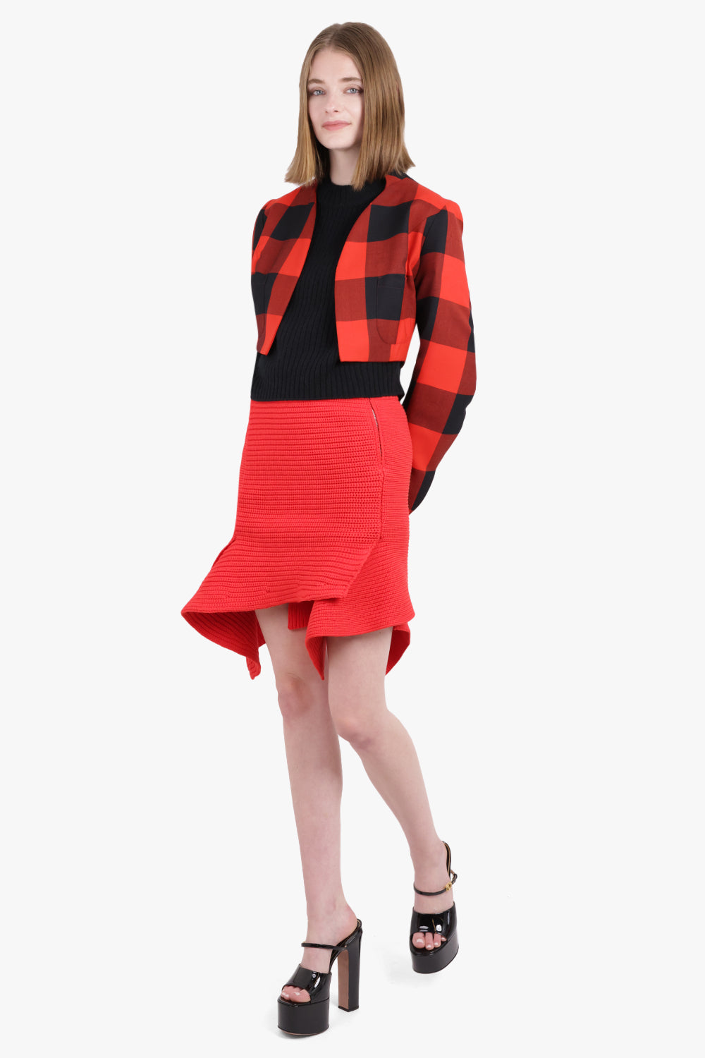 SACAI RTW Knit Skirt | Red