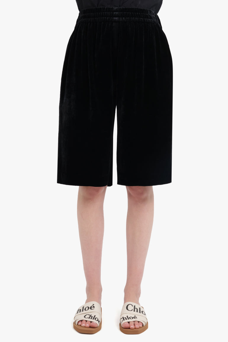 CHLOE RTW Velvet Long Short | Black