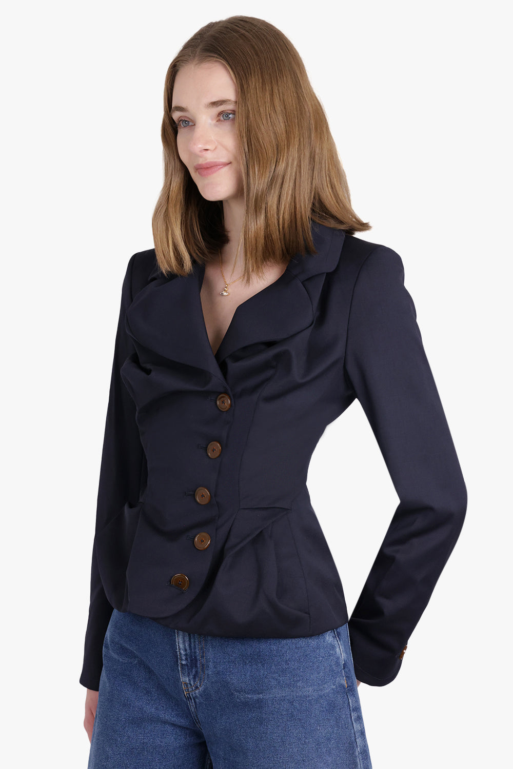 VIVIENNE WESTWOOD RTW DRUNKEN TAILORED JACKET | Navy