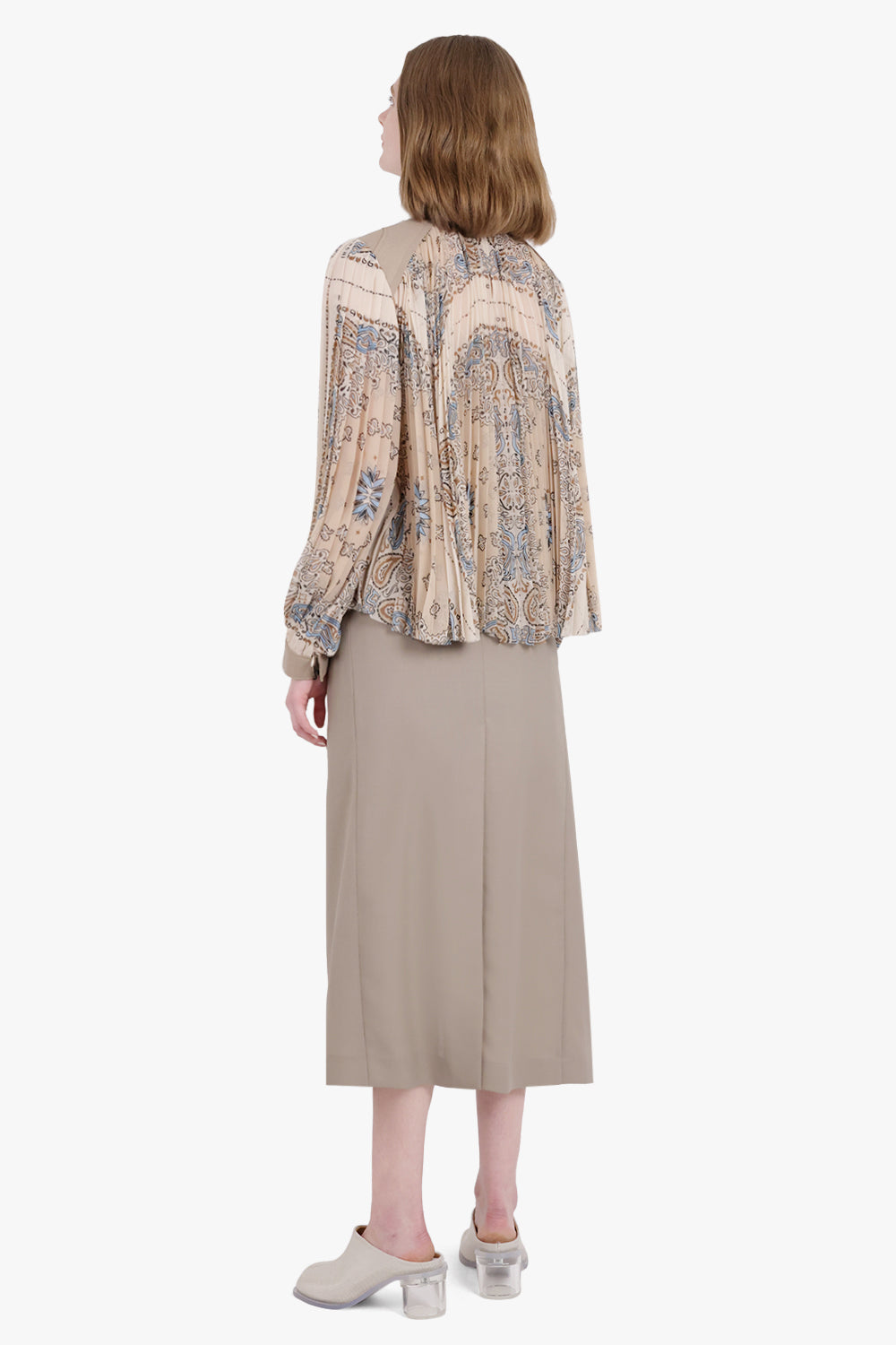 SACAI BANDANA PRINT PULLOVER TOP BEIGE NEW SEASON PARLOUR X SYDNEY –  Parlour X