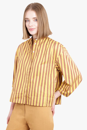 JIL SANDER RTW STRIPE COTTON SHIRT | YELLOW