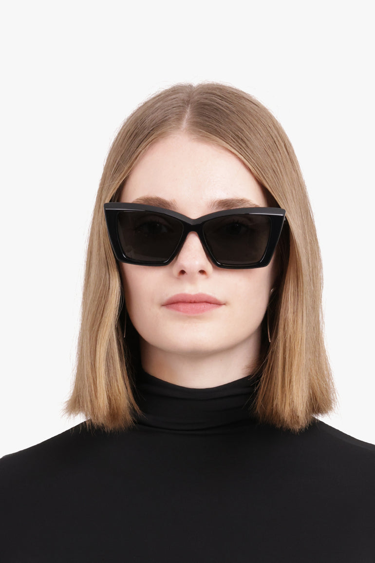 SAINT LAURENT ACCESSORIES BLACK / BLACK/BLACK SL 657/F Square Frame Sunglasses | Black