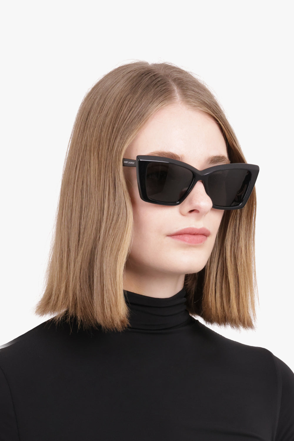 SAINT LAURENT ACCESSORIES BLACK / BLACK/BLACK SL 657/F Square Frame Sunglasses | Black