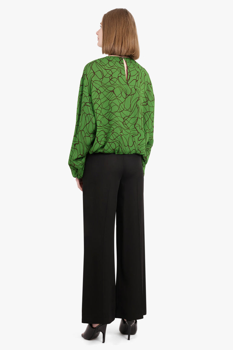 ACNE STUDIOS RTW Pitmel Double Wool Viscose Crepe Pants | Black