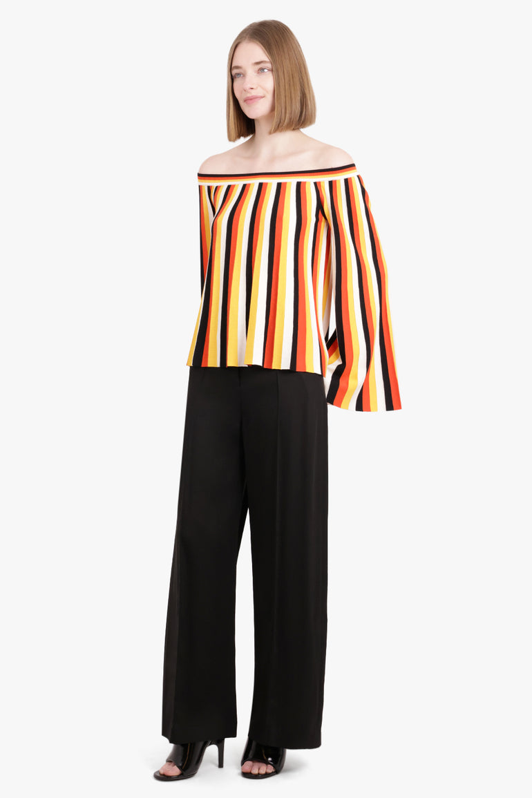 ACNE STUDIOS RTW Pitmel Double Wool Viscose Crepe Pants | Black