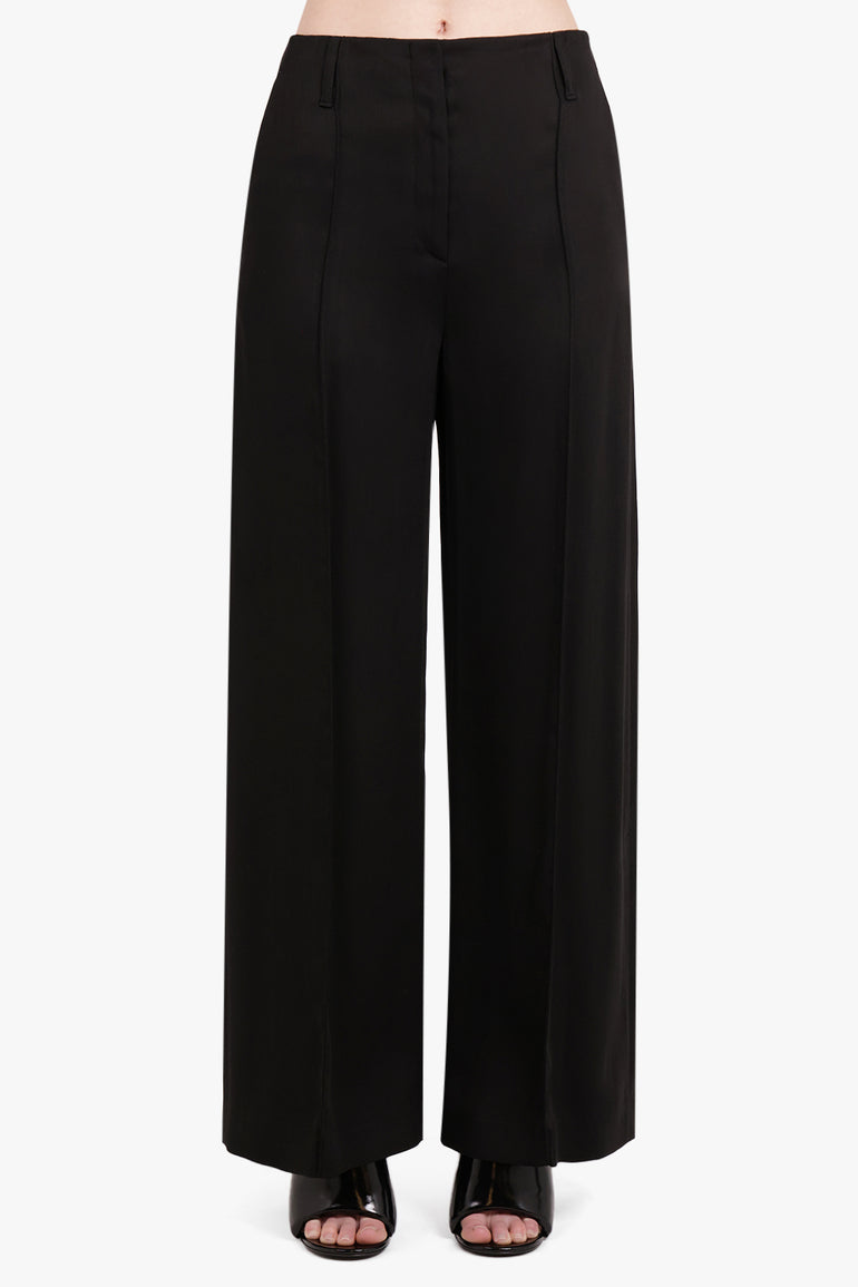 ACNE STUDIOS RTW Pitmel Double Wool Viscose Crepe Pants | Black