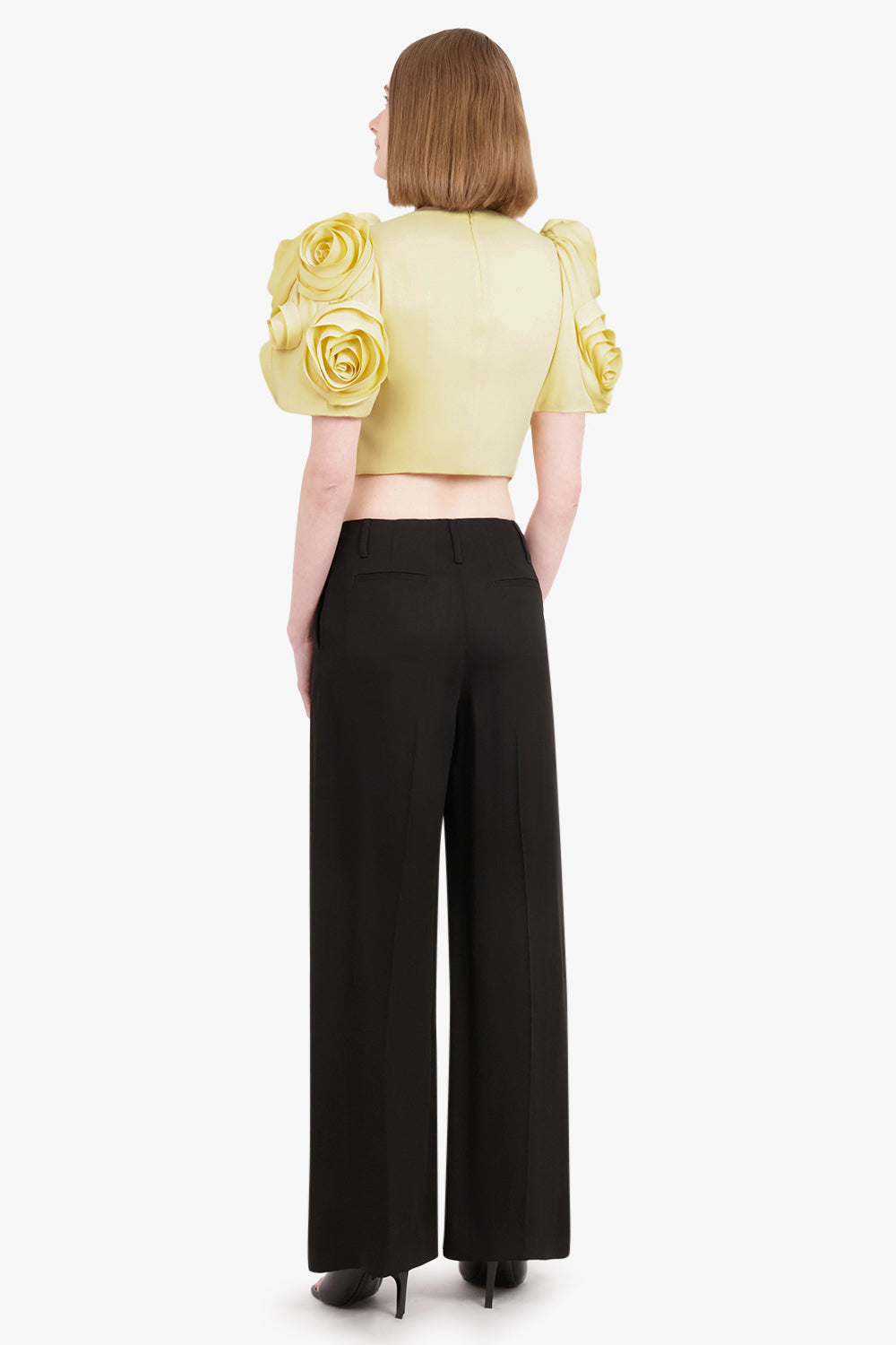 VIKTOR & ROLF RTW Bunch Of Roses Puff Sleeve Top | Yellow