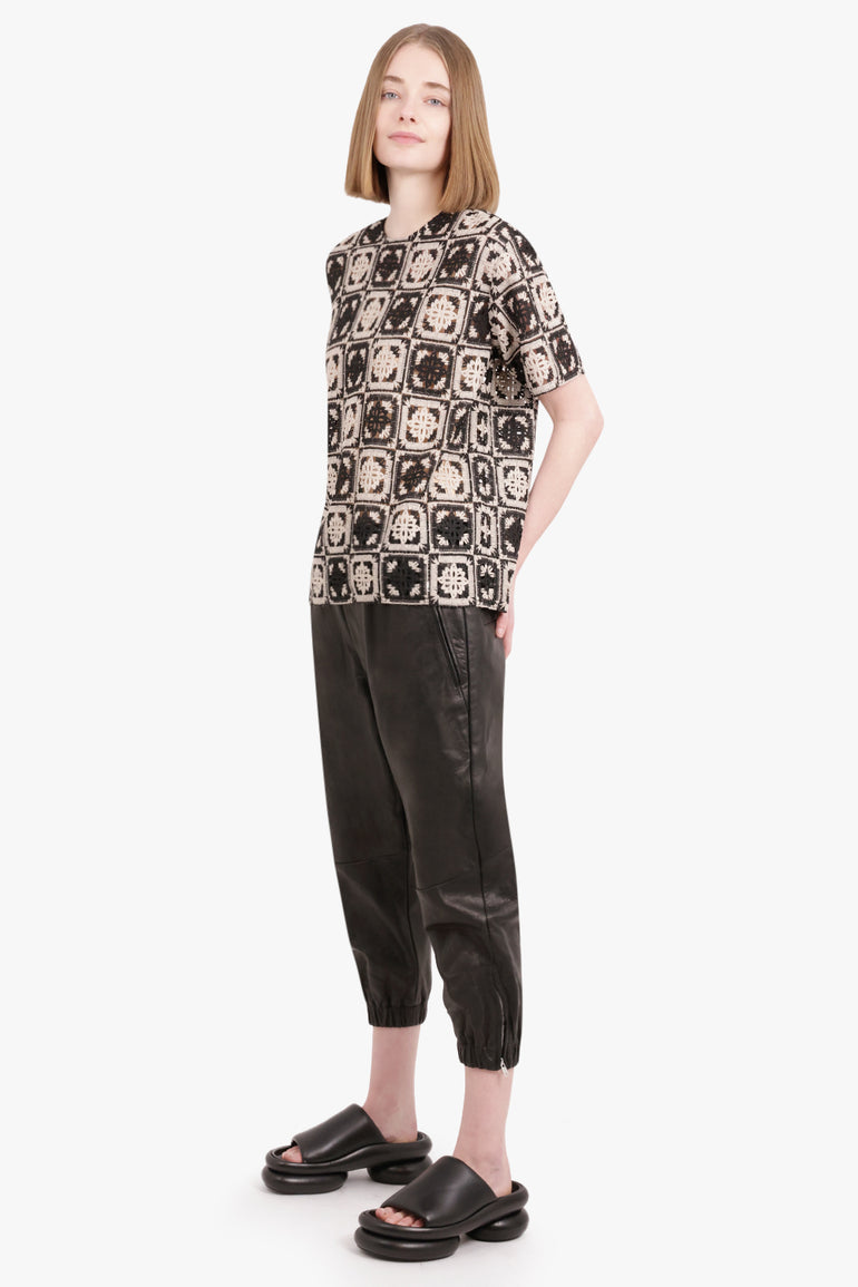 RICK OWENS RTW Cropped Track Pant | Black