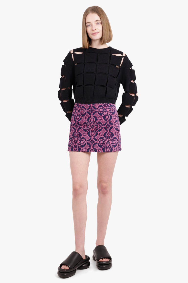 VALENTINO GARAVANI RTW MAGLIA CUTOUT KNIT | BLACK