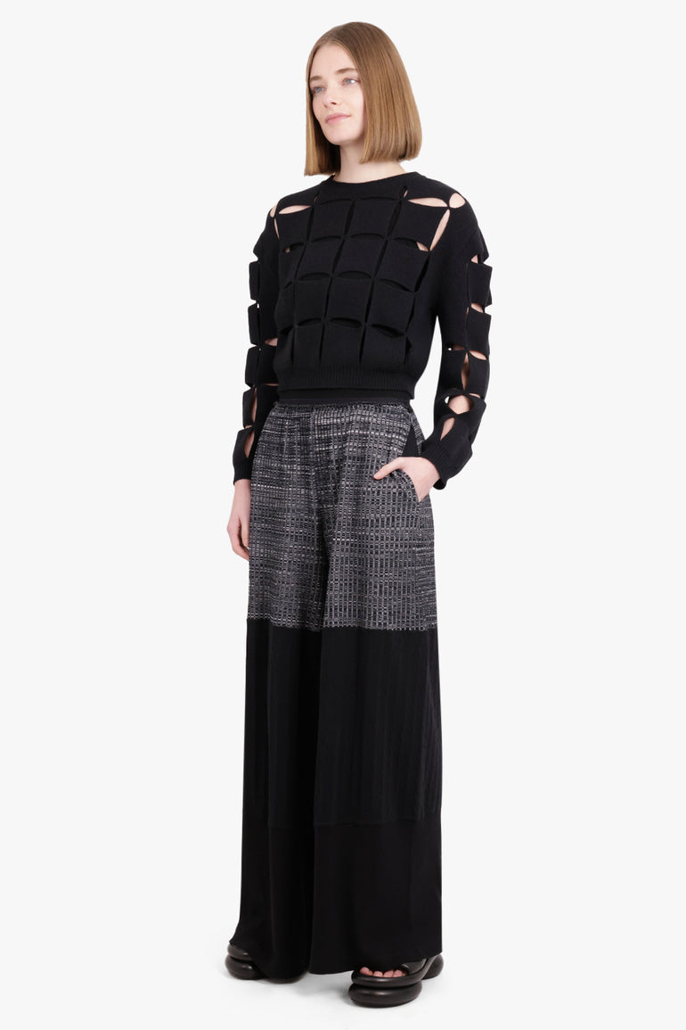 VALENTINO GARAVANI RTW MAGLIA CUTOUT KNIT | BLACK