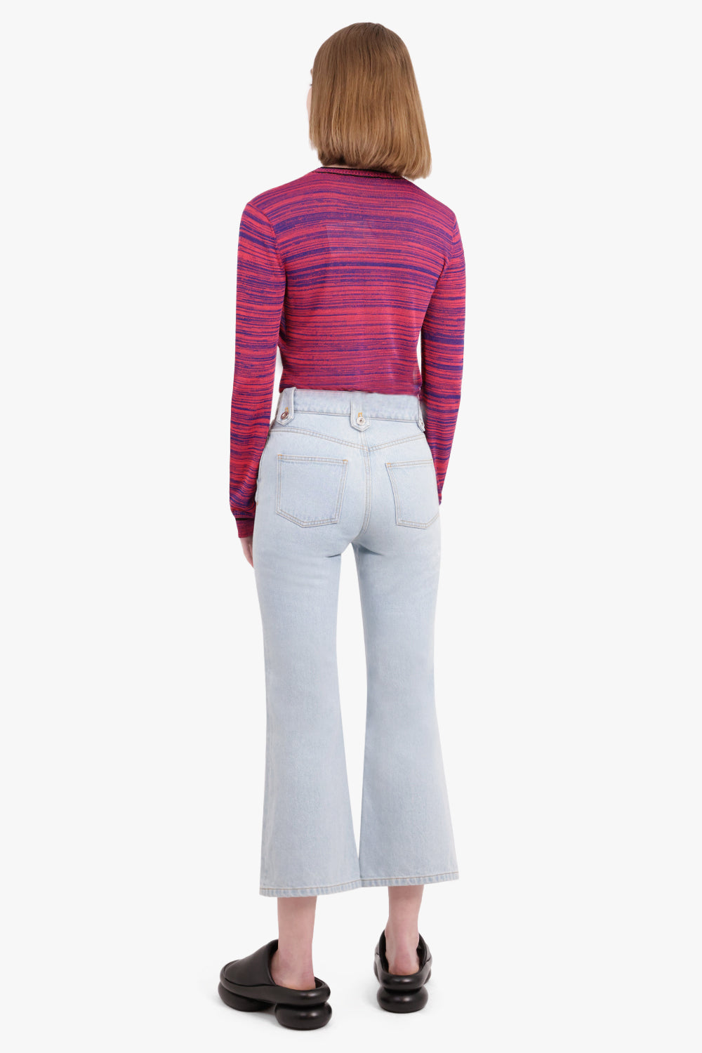 WALES BONNER RTW Steady Knit Top | Navy/Pink/Purple