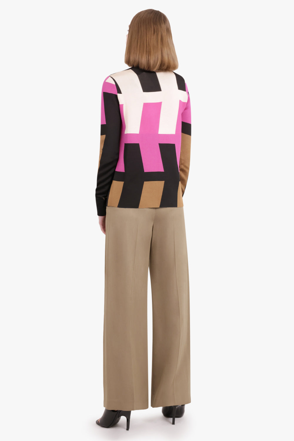 COLVILLE RTW ARROW KNIT TOP | PINK/BROWN