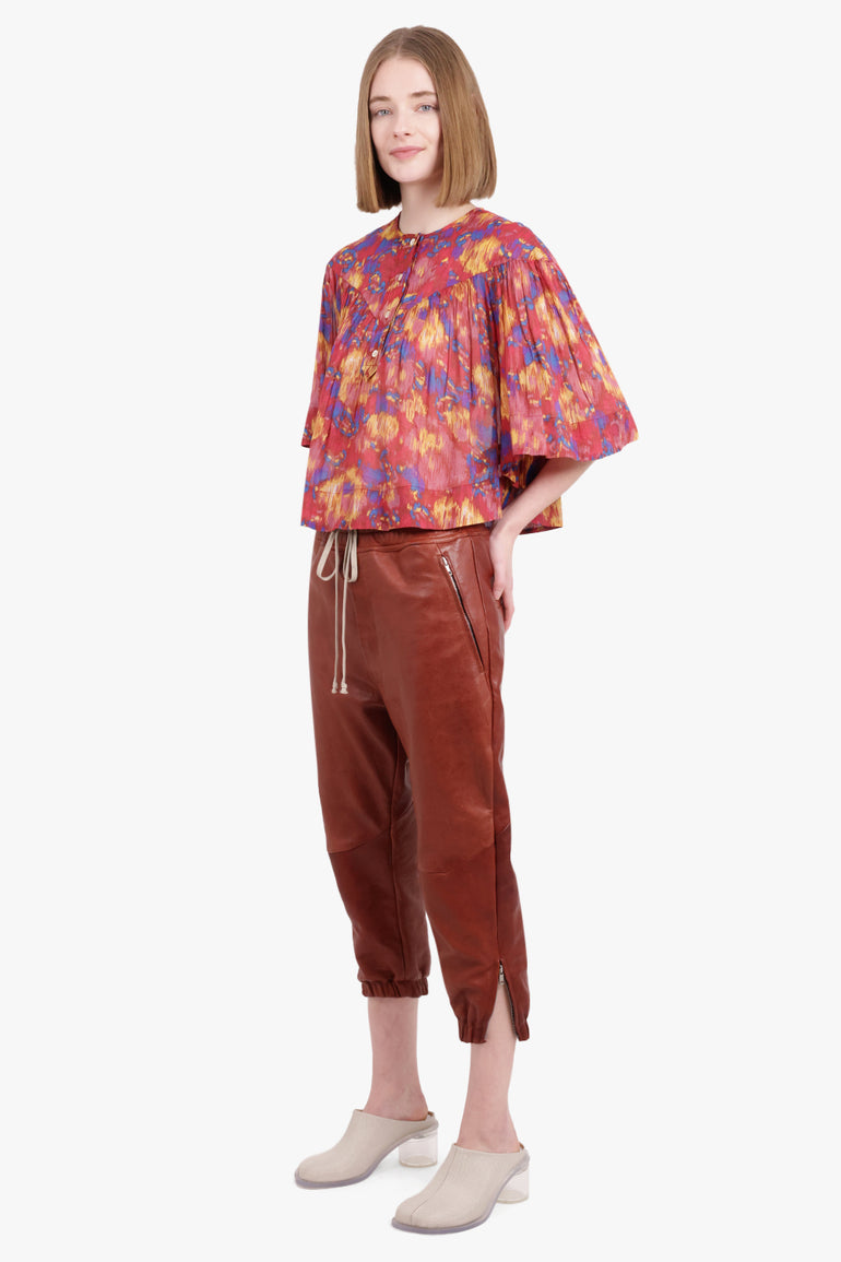 ISABEL MARANT - ETOILE RTW ETOILE MIRANDA PRINT BLOUSE | BURNT HENNA