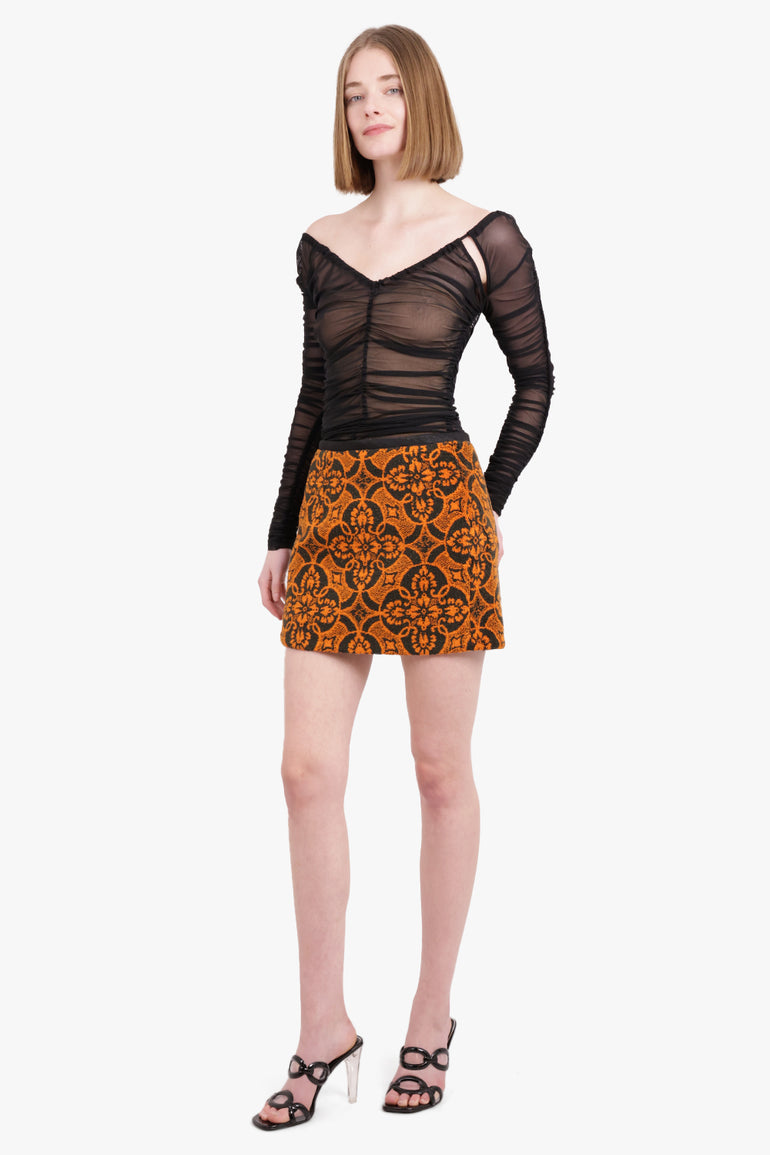 MARINE SERRE RTW ORIENTAL TOWELS MINI SKIRT | ORIOLE