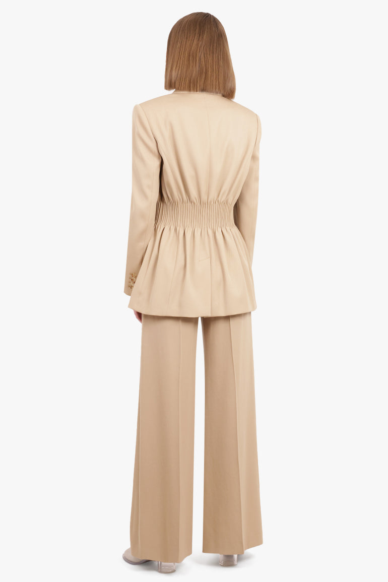 CHLOE RTW Soft Wool Trousers | Pearl Beige