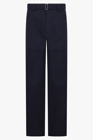 AFTER PRAY RTW Belted Double Knee Straight Pant | Navy