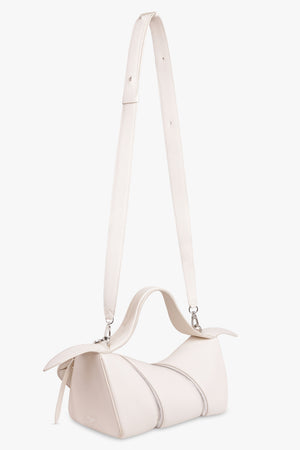 ALAIA BAGS WHITE Le Zip Adjustable Strap Bag | Ivory