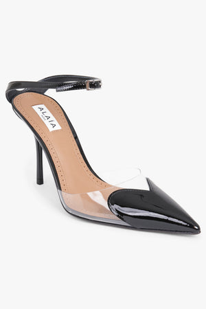 ALAIA SHOES Le Coeur 90mm Patent Pump | Black