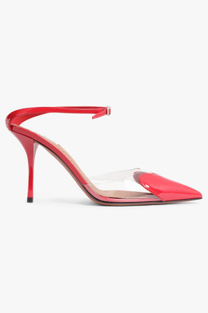 ALAIA SHOES Le Coeur 90mm Patent Pump | Red