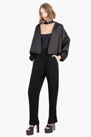 BITE STUDIOS RTW Crinkled Sleeve Jacket | Black