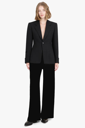 BOTTEGA VENETA RTW Structured Double Melange Jacket | Black