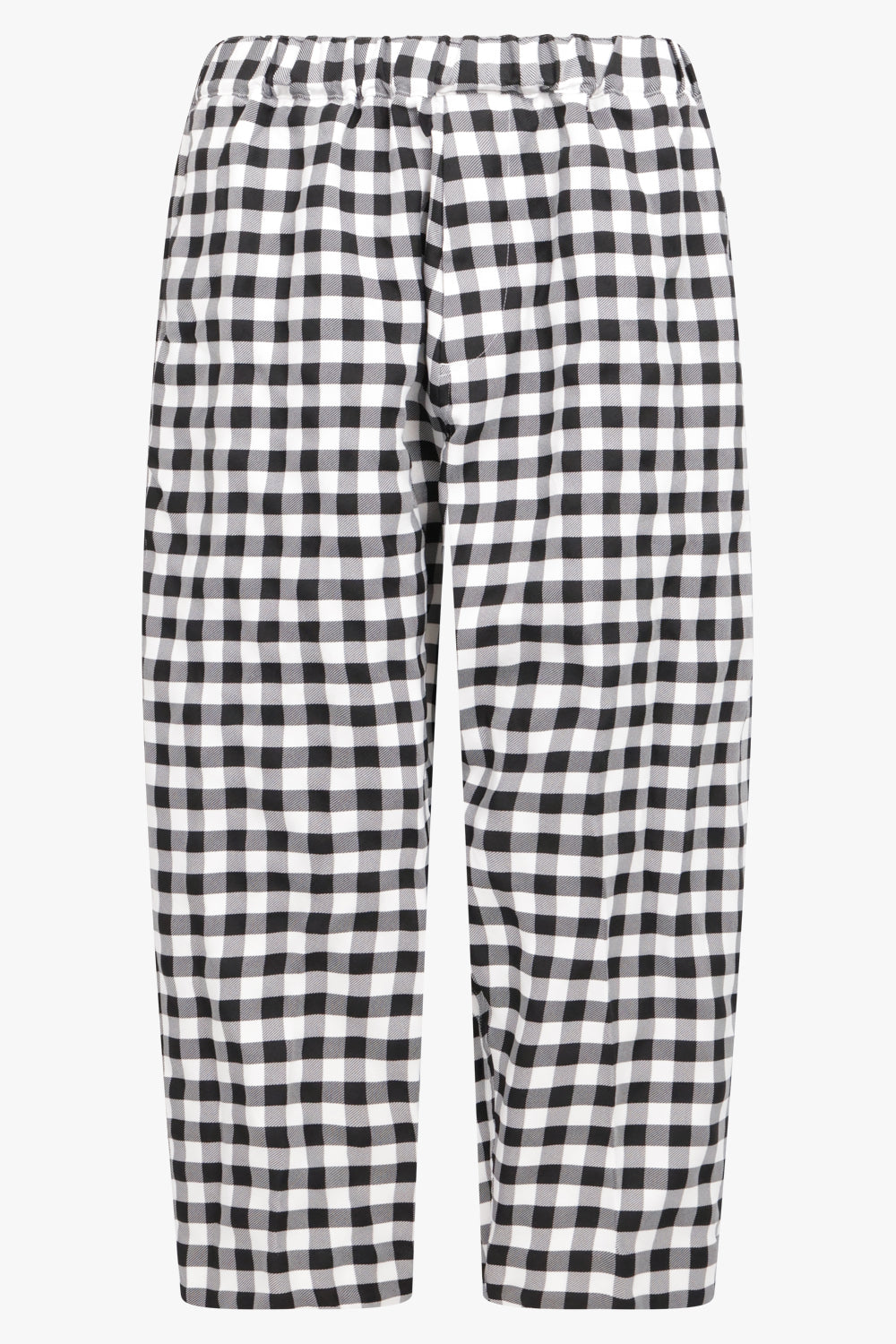 Asymmetric Gingham Check Pant | Black/White