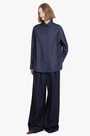 DRIES VAN NOTEN RTW Denim Flow Shirt | Indigo