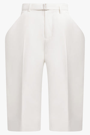 SACAI RTW Exaggerated Pocket Detail Crop Pant | Off White