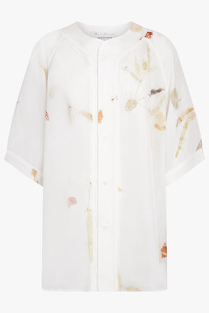 FENG CHEN WANG RTW NATURAL PLANT DYE SHORT SLEEVE SHIRT | WHITE