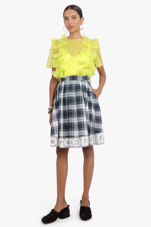 KENZO RTW SHORT FLARED SKIRT | PINE