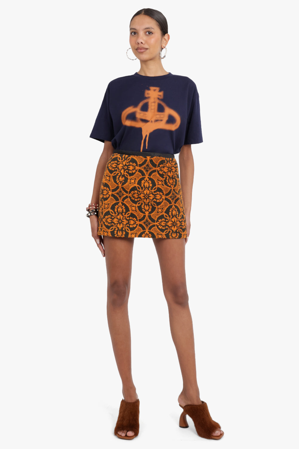 Oriental print sale mini skirt