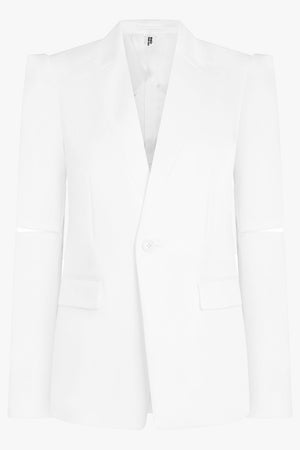 NOIR KEI NINOMIYA RTW Single Breasted Arm Slit Detail Blazer | White