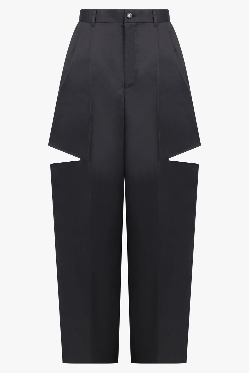 NOIR KEI NINOMIYA RTW Wide Leg Slit Detail Pant | Black