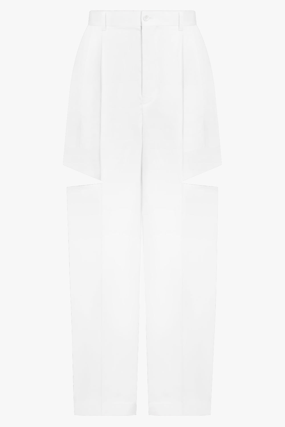 NOIR KEI NINOMIYA RTW Wide Leg Slit Detail Pant | White