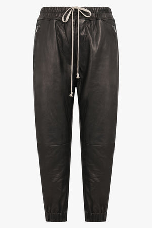 RICK OWENS RTW Cropped Track Pant | Black