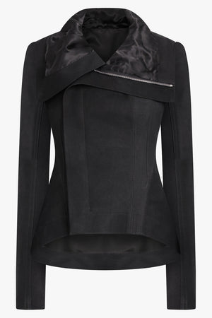 RICK OWENS RTW Naska Oversized Collar Biker | Black