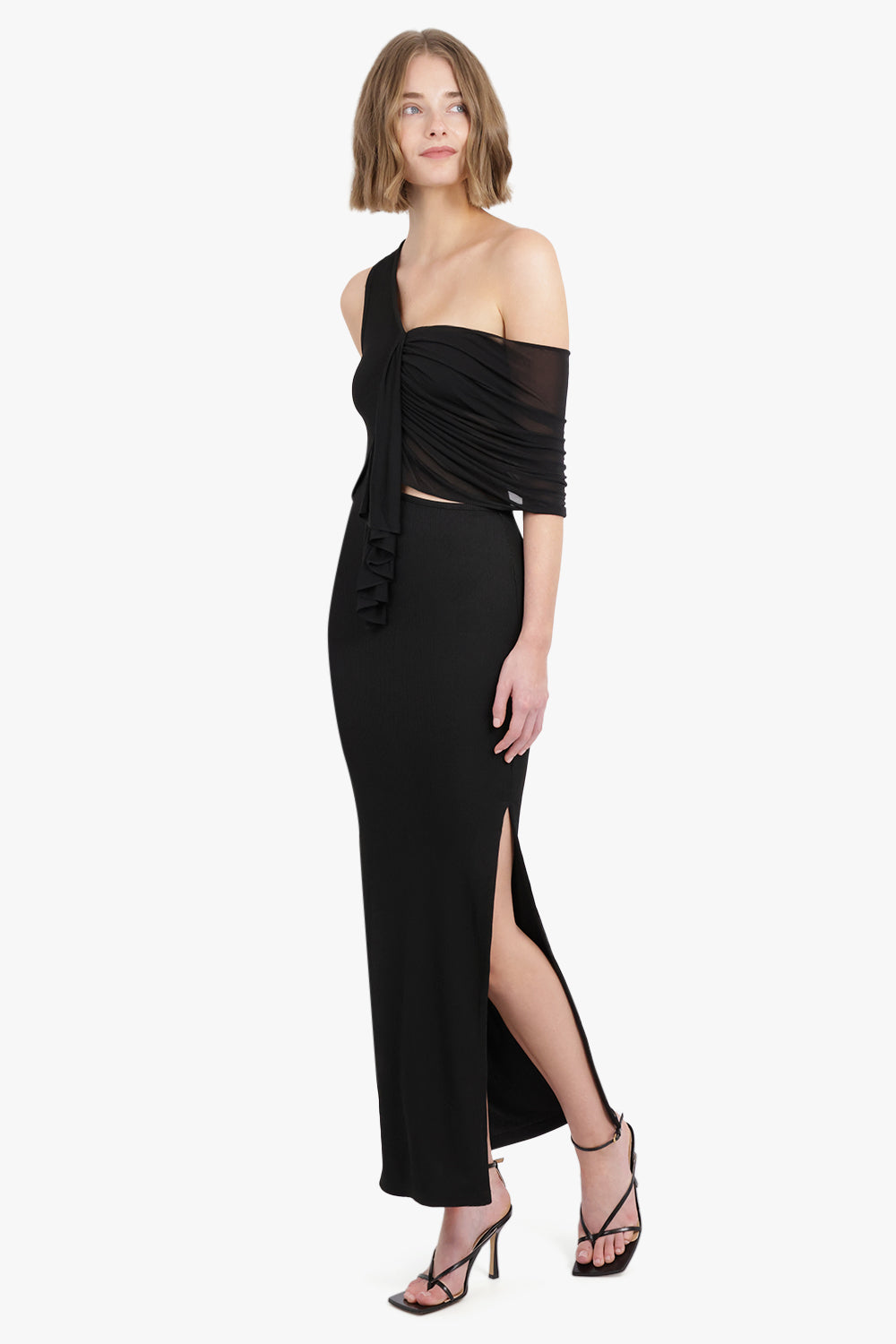 CHRISTOPHER ESBER RTW Seneca Swirl Gown | Black