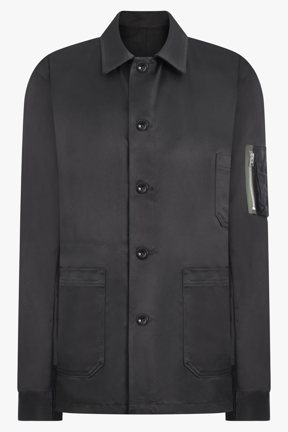 COTTON CHINO X NYLON TWILL BLOUSON | BLACK – Parlour X