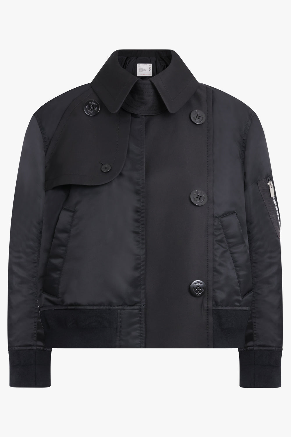 SACAI RTW Cotton Gabardine Mix Blouson | Black