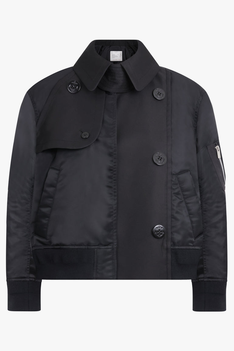 SACAI RTW Cotton Gabardine Mix Blouson | Black