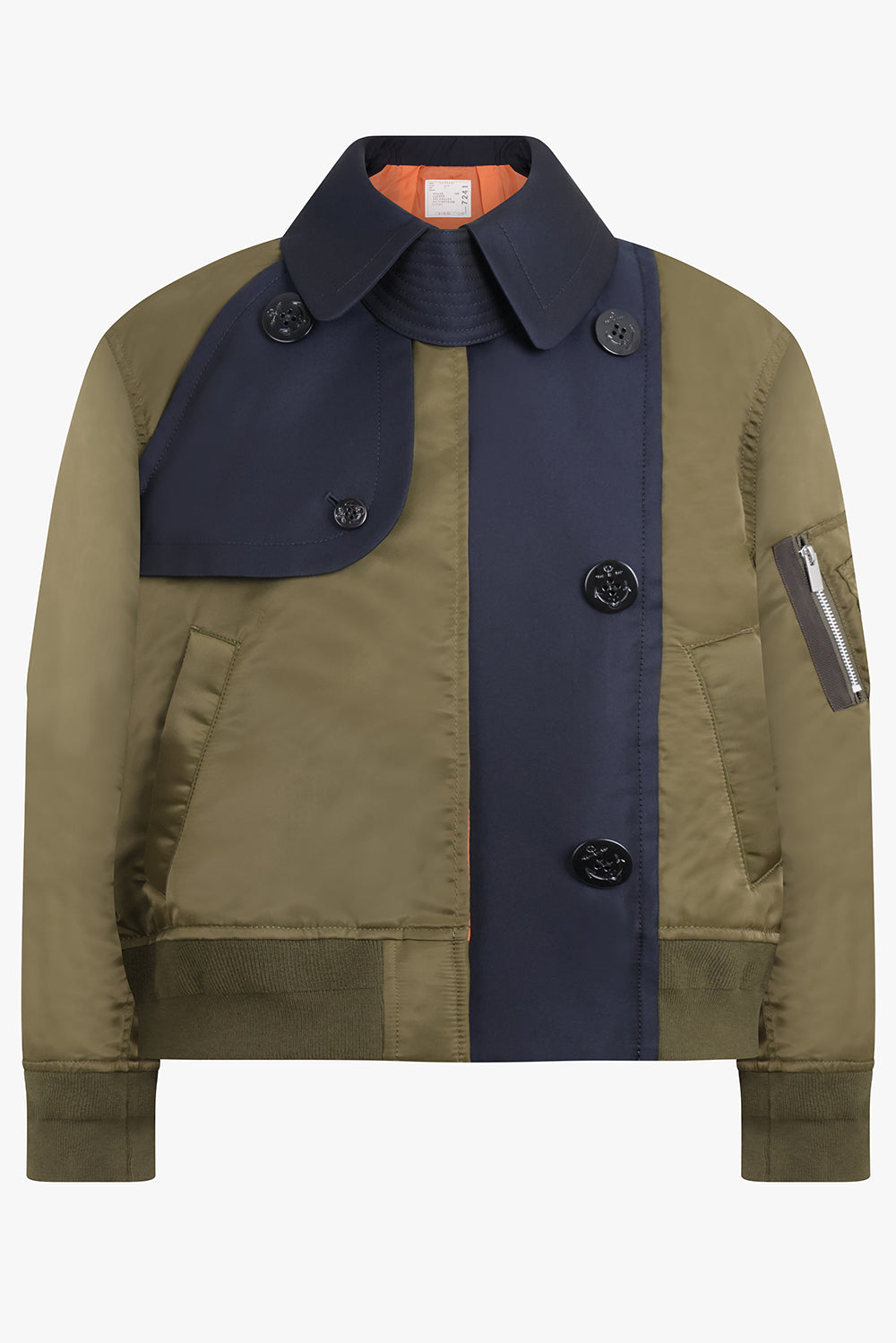 SACAI RTW Cotton Gabardine Mix Blouson | Navy/Olive