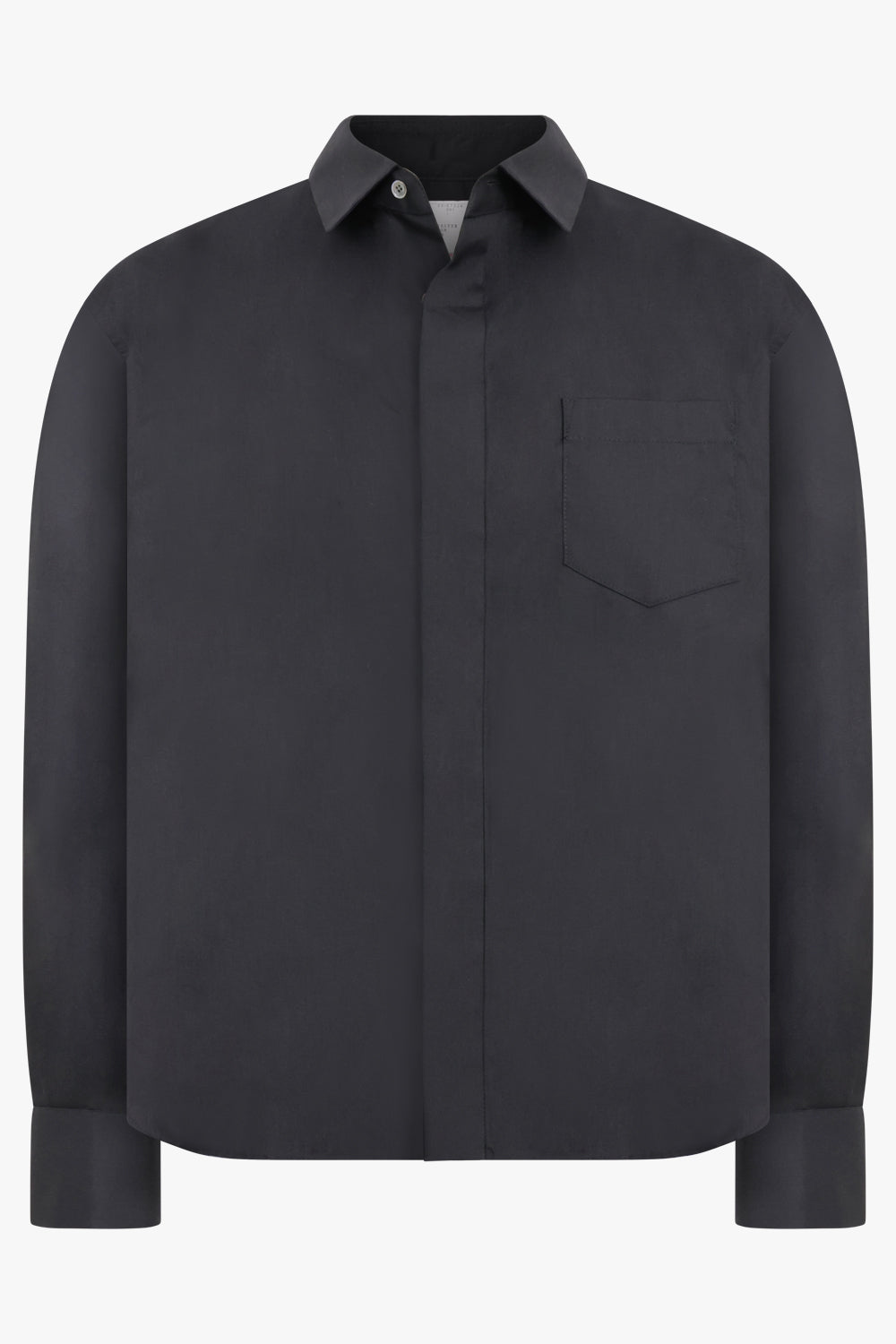 Cotton Poplin X Nylon Twill Shirt | Black