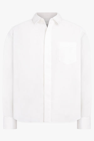 SACAI RTW Cotton Poplin X Nylon Twill Shirt | Off White